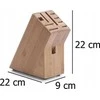 Zeller Bamboo Bambukinis peilių stovas, peilio blokas - 22x22x9cm