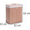 Bamboo Bambuko skalbinių krepšelis, 104 l, 2 kamerų, šviesiai ruda, ZELLER