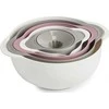 Zeller Daugiafunkcinis virtuvės komplektas, 5 vnt., balta / pilka / uoginė 12x7, 15x7,5, 18,5x8, 22x12, 26x12,5 cm