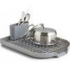 Zeller Dish Drain Rack, metal chromed/pilkas plastikas
