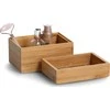 PIECES Organizatorius kosmetikai, bambukas, 2 vnt., ZELLER
