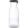 Zeller Stiklinis dekanteris su silikoniniu dangteliu, stiklainis, ąsotis, 700 ml, juodas