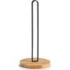 Zeller Stojak na papier kuchenny, bambus / metal, juoda, 15x31,5 cm