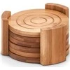 Bamboo Stiklinis stovas, padėklas, 100% bambukas - komplekte 7 elementai, ZELLER