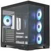 ZENPC Cube Juodas 4x Fander P12 PWM PST ARGB kompiuterio korpusas
