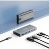 Zenwire USB ŠAKOTUVAS 2B29A ŠAKOTUVO DĖŽUTĖS KORPUSAS SSD M2 NVME PCIe SATA NGFF USB-C 3.2 HDMI 2.0 ADAPTERIS M.2 10GBps MAITINIMO TIEKIMAS 100W 2B29A MC501