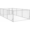Lauko šunų voljeras su durelėmis, 2x4x1m, cinkuotas plienas
