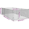 Lauko šunų voljeras su durelėmis, 2x4x1m, cinkuotas plienas