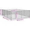 Lauko šunų voljeras su durelėmis, 3x4x1 m, cinkuotas plienas