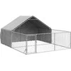 Lauko voljeras šunims su aptvaru, 4x3x1,9m, plienas