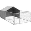 Lauko voljeras šunims su aptvaru, 5x2x1,5m, plienas