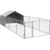 Lauko voljeras šunims su aptvaru, 6x2x1,5m, plienas