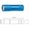 GTV LED žibintuvėlis 3xAAA baterijoms 1,5 V, 3W, 150lm, 6400K, 22 m, IP20, mėlynas