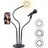 Žiedinė lempa ECOBOX LAMPA LED PIERŚCIENIOWA SELFIE RING MAKIJAŻ STOVAS