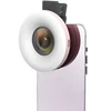 Žiedinė lempa MichaelMarinelli Lampka Pierścieniowa LED + Obiektyw Makro 15x + Klips do Telefonu Smartfona / C125 / Rožinė