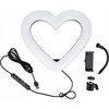 OEM LED Ring Stream RGB lempa 10" su laikikliu mobiliam HEART + trikojui JM26-10 juodas