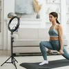 Žiedinė lempa Retoo LAMPA PIERŚCIENIOWA RGB LED SELFIE RING STOVAS Pultas + UCHWYT NA TELEFONAS 210CM