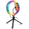 Objektyvas Žiedinė lempa SBS Mobile TESELFIRINGCLIP10RGB, Juodas, Išmanusis telefonas