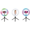 Objektyvas Žiedinė lempa SBS Mobile TESELFIRINGCLIP10RGB, Juodas, Išmanusis telefonas
