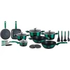 Zilner Rinkinys GARNKÓW Z POWŁOKĄ MARMUROWĄ 21 EL. ZILNER EMERALD NOIR ZL-8542