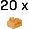 Tinklo Priedas - LINDY RJ45 Prievado Blokatorius, ABS Oranžinis, 20 vnt.