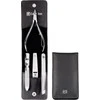 Zwilling CLASSIC INOX Neats leather case, juodas, 4 pc