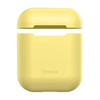 Dėklas Baseus Ultrathin Silica Gel Airpods 1/2 geltonas