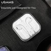 USAMS ausinės stereo EP-22 baltos spalvos HSEP2201 jack 3,5mm