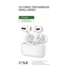 USAMS ausinės Bluetooth 5.0 TWSEmall Series belaidės baltos spalvos BHUYM01 (US-YM001)
