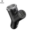 Baseus Automobilinis įkroviklis 12-24V 2xUSB 3.4A su lizdu cigarečių pridegėjui, juodas