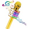 iWear M85 Karaoke Mikrofonu Bērniem un Pieaugušajiem Ar Efektu un Skaļruņiem &amp; Rekodu Micro SD USB Bluetooth Zeltains