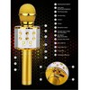 iWear M85 Karaoke Mikrofonu Bērniem un Pieaugušajiem Ar Efektu un Skaļruņiem &amp; Rekodu Micro SD USB Bluetooth Zeltains