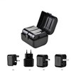 CP TR1 Ceļojumu Strāvas ligzdas 3in1 Multi adapteris UK 3-pin - Euro 2pin - US (USA) - Āzijas + Uzglabāšanas kaste