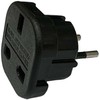 iLike CP UK2 Strāvas ligzdas pāreja - no UK 3pin uz Euro Ligzdu - UK uz EU adapteris Melna (OEM)