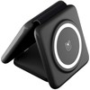 WoW F1 3in1 sulankstomas magnetinis belaidis 15 W įkroviklis išmanusis telefonas / išmanusis laikrodis / TWS ausinės juodos