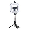 CP X1 LED 16cm Uzlādējama Selfie Lampa ar BT Pulti & Rokturi + Grīdas statīvu 20-90cm + Telefona stiprinājums