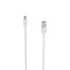 DCO Izturīgs TPE Universāls Micro USB uz USB Datu &amp; Ātrās Uzlādes 2.4A kabelis 1m Balts