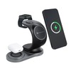 Belaidis įkroviklis Forcell 3in1 (MagSafe) (Phone; Pods; Watch) 15W juodas