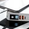 Daugiafunkcis įkroviklis Forcell F-Energy 4in1 2 x USB A + USB C 15W + išorinė baterija 8000mAh + belaidis įkrovimas baltas