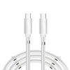 Oho Wow USB-C uz USB-C PD 60W 3A Super Ātras Uzlādes 1m Kabelis ar iebūvētu magnētisku kabeļa organizātoru Balta