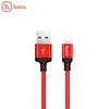USB kabelis Hoco X14 Lightning, raudonas-juodas 1.0m