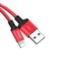 USB kabelis Hoco X14 Lightning, raudonas-juodas 1.0m