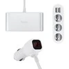 Automobilinis įkroviklis-šakotuvas Hoco Z13 su 2 USB jungtimi ir trimis jungtimis