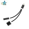 HQ Adapteris Lightning to 3.5mm Audio Ausinės Jasck Adapteris + Type-C Female Charger Plug (OEM) Juodas