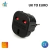 HQ Strāvas ligzdas pāreja UK (Anglija) 3pin uz Euro standartu 2Pin UK uz EU adapteris (OEM)