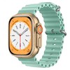 iWear S1 Grooved Soft Silicone 20mm strap for Apple Watch 49mm / 45mm / 44mm / 42mm Light Žalias