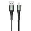 Įkroviklio laidas,Jellico B12 nailoninis pintas universalus mikro USB prie USB duomenų ir greitas 3.1A , 2 m juodas