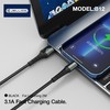 Įkroviklio laidas,Jellico B12 nailoninis pintas universalus mikro USB prie USB duomenų ir greitas 3.1A , 2 m juodas