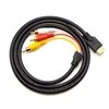 Riff HDMI kištukas iki 3RCA garso ir vaizdo kabelis 1 m juodas