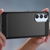 Pferd TakeMe CARBON efekto TPU itin plonas galinio dangtelio dėklas Samsung Galaxy M23 5G (M236B) / A23 5G (A235F) Juodas
